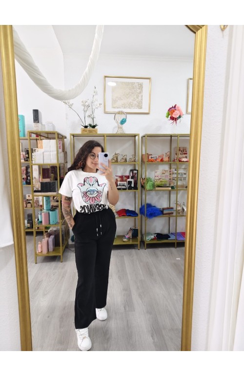 10346 NEGRO PANTALÓN WIDE