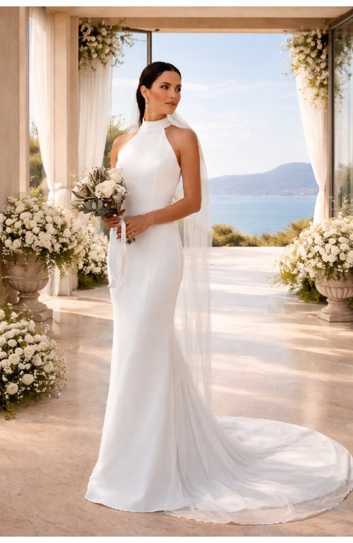 11202 VESTIDO NOVIA HALTER