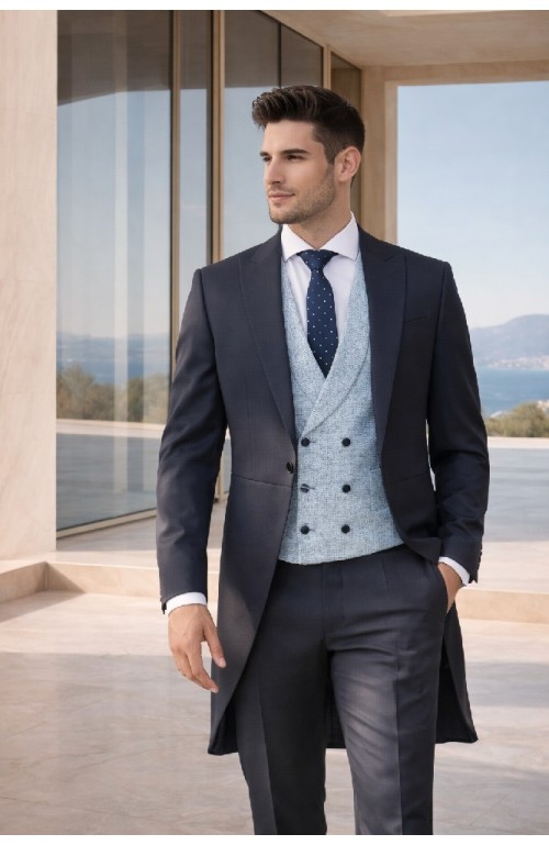 11238 AZUL MARINO CHAQUÉ  NOVIO PADRINO VIENE