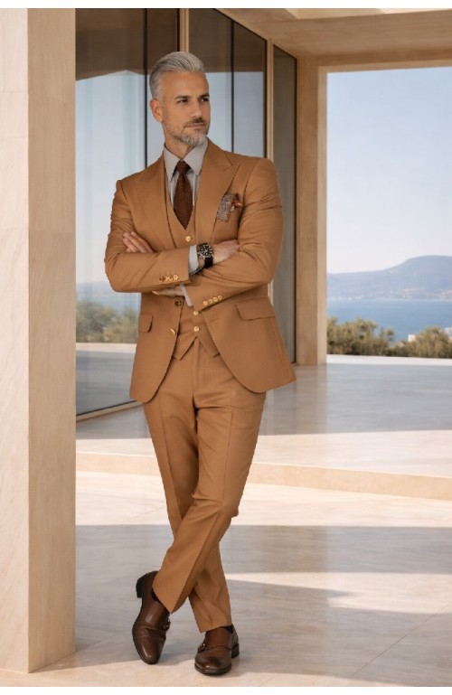 11315 CAMEL Traje + chaleco Felix