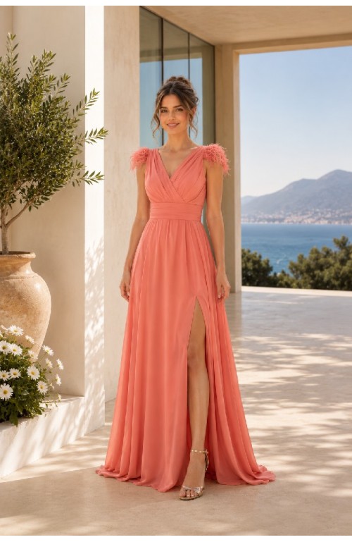 11786 VESTIDO MANGA PLUMON