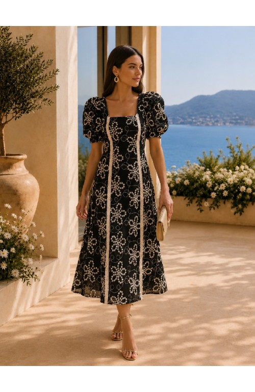 9676 VESTIDO PRADERA LINO