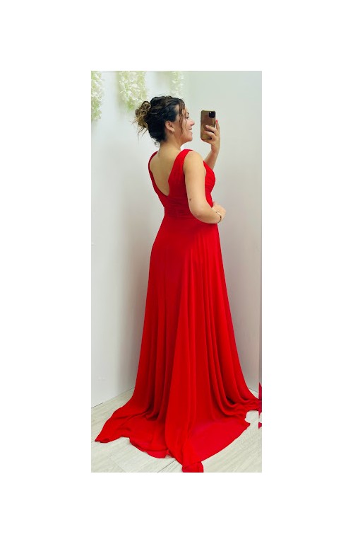 2525 ROJO Vestido Hulla