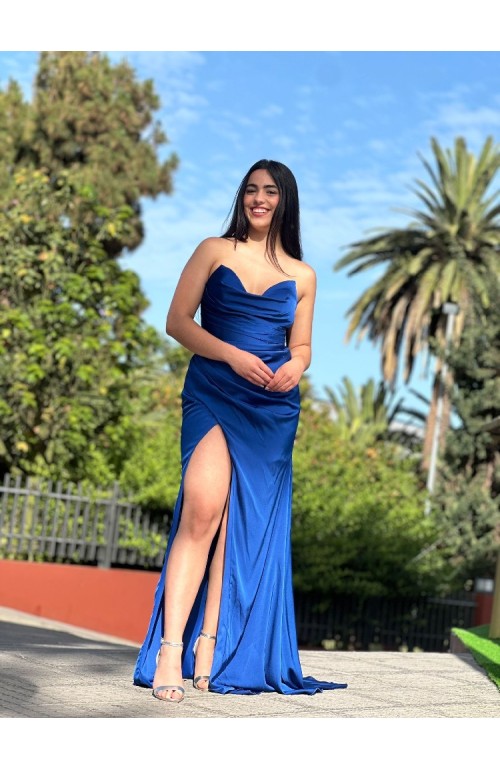 7870 AZUL Vestido Karom